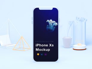 iPhone Xs Mockups [PSD+Sketch+AEP]