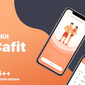 成套健身app ui模板 cafit workout uikit .psd .sketch .xd素材下载