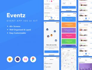 Eventz ios app ui .sketch .xd .fig .psd 素材下载