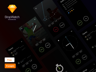 StopWatch watch ui .sketch下载