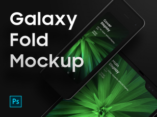 Galaxy Fold Mockup .PSD素材下载