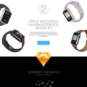 Apple watchOS 2 APP UI设计素材包sketch下载