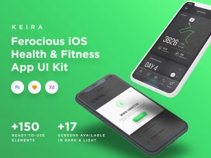 运动健身app ui模板 uikit工具包 .sketch .psd .xd素材下载