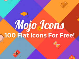 100个扁平化图标Mojo Icons .psd .svg .png素材下载
