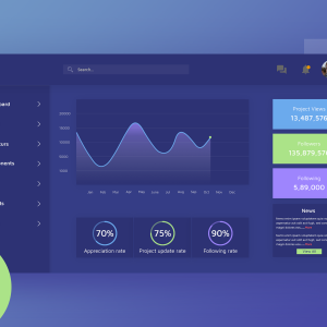 Admin Dashboard .psd素材下载