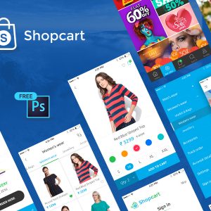 电商app shop cart 整体UI .psd素材下载