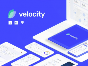 Velocity dashboard设计工具集uikit .sketch&.psd素材下载