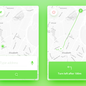 地图导航APP 界面 psd下载