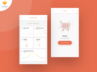 医疗app dashboard & cart