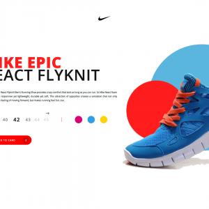 Nike Shoes Landing Page 动效 .psd & .ai下载