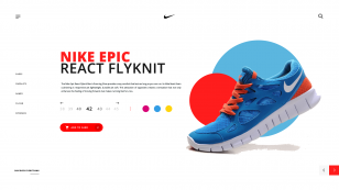 Nike Shoes Landing Page 动效 .psd & .ai下载