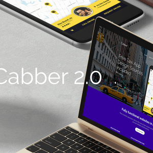Cabber V2.0 app UI & 网页模板 psd下载