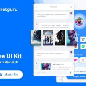 聊天app ui sketch素材下载