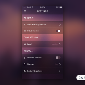 app Settings UI sketch素材下载