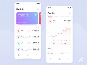 数字货币数据app 走势图 ui .fig素材下载