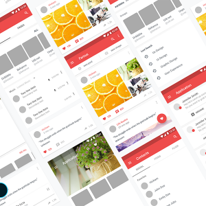 Material app ui design Kits psd素材下载