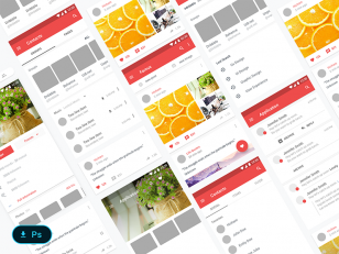 Material app ui design Kits psd素材下载