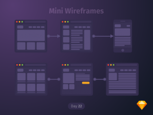 Mini Wireframes sketch素材下载