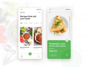 美食食谱 外卖app ui .xd素材下载