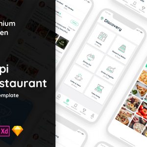 餐厅、饮食app ui capi .sketch .xd .psd素材下载