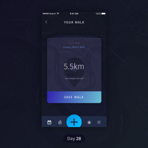 Walking App ui sketch下载