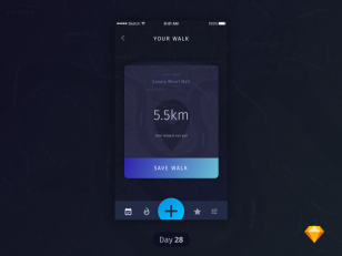 Walking App ui sketch下载