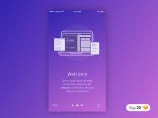 app 欢迎界面 sketch素材下载