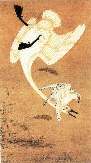 《鹰击天鹅图》殷偕