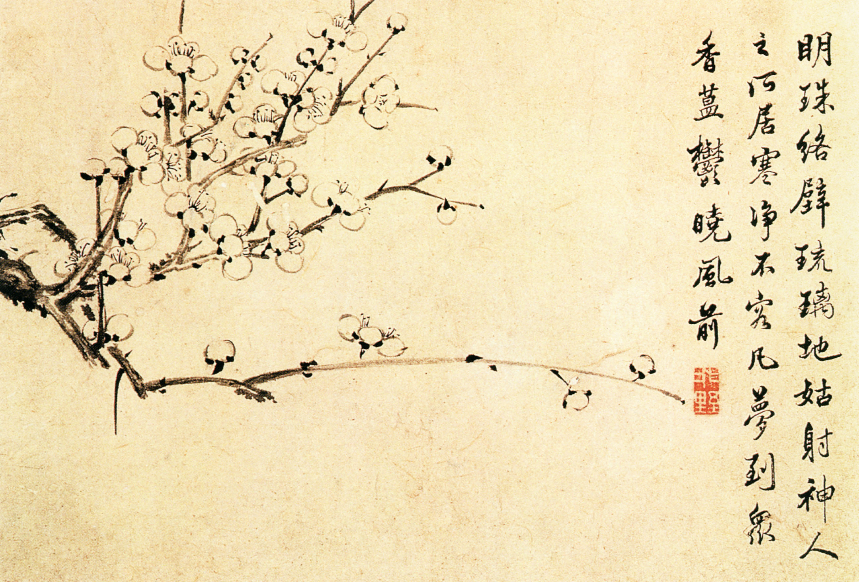 古画梅花,古画兰花_大山谷图库