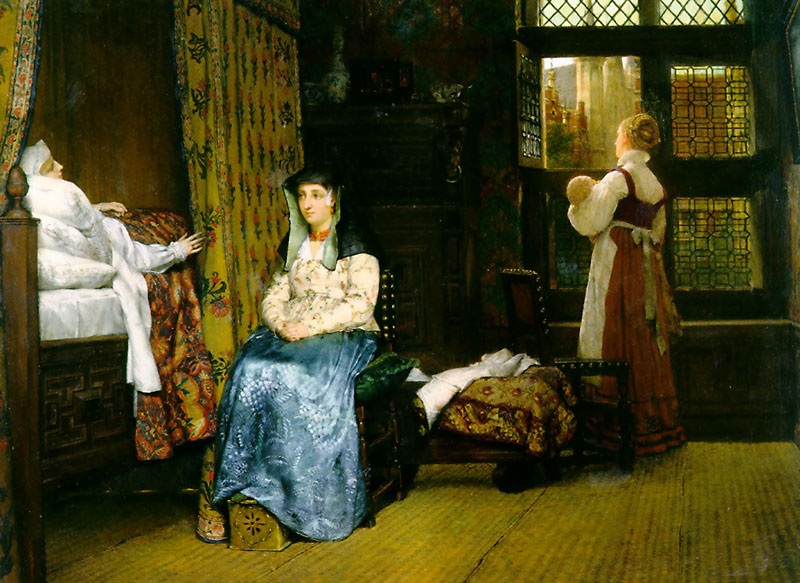 .英国《A Birth Chamber, Seventeenth Century》阿尔玛·塔德玛 Lawrence Alma-Tadema