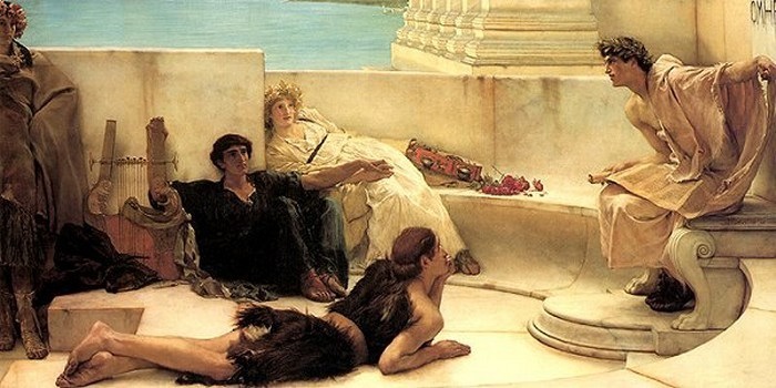 .英国《A Reading from Homer》阿尔玛·塔德玛 Lawrence Alma-Tadema