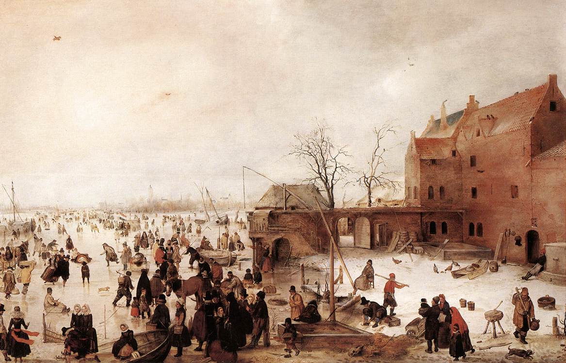 .荷兰《A Scene on the Ice near a Town 2》亨利克·阿维坎普Hendrick Avercamp