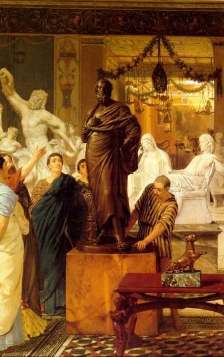 英国《A Sculpture Gallery in Rome at the Time of Agrippa》阿尔玛·塔德玛 Lawrence Alma-Tadema