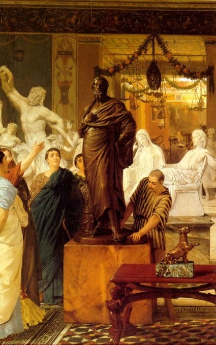 .英国《A Sculpture Gallery in Rome at the Time of Agrippa》阿尔玛·塔德玛 Lawrence Alma-Tadema