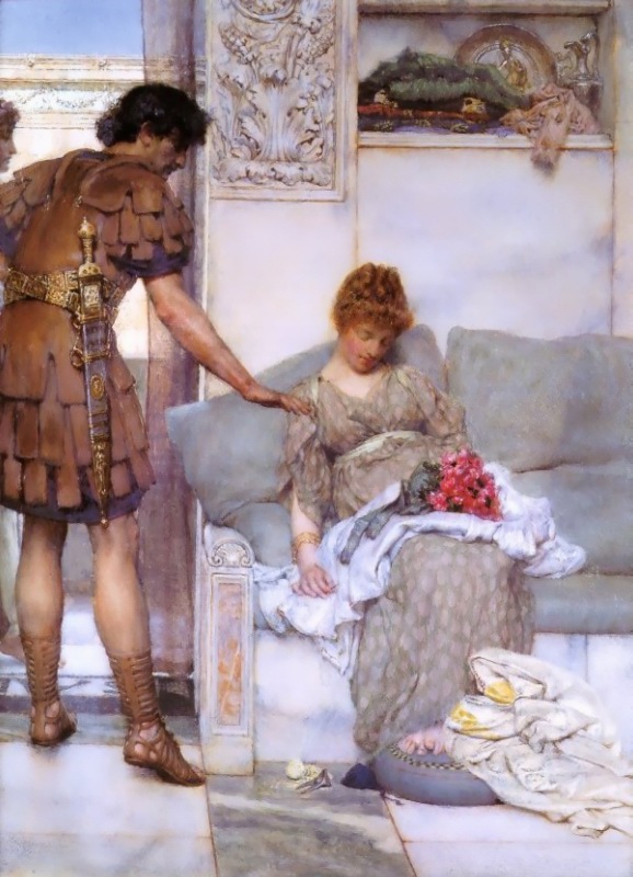 英国《A Silent Greeting》阿尔玛·塔德玛 Lawrence Alma-Tadema