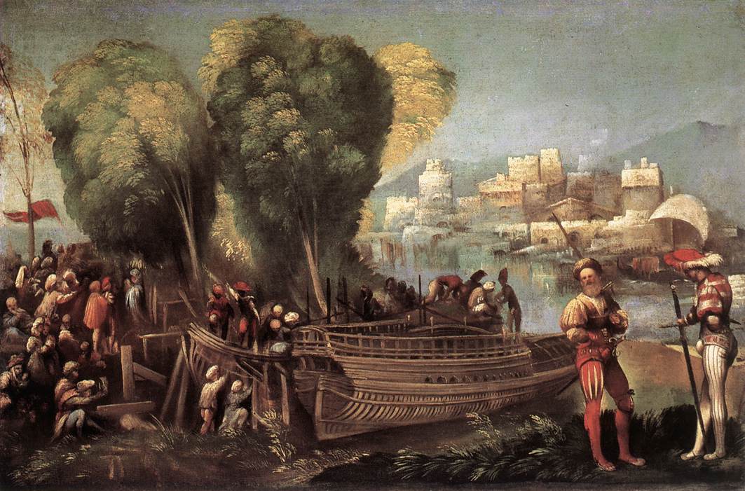 .意大利《Aeneas and Achates on the Libyan Coast》多索·多西 Dosso Dossi