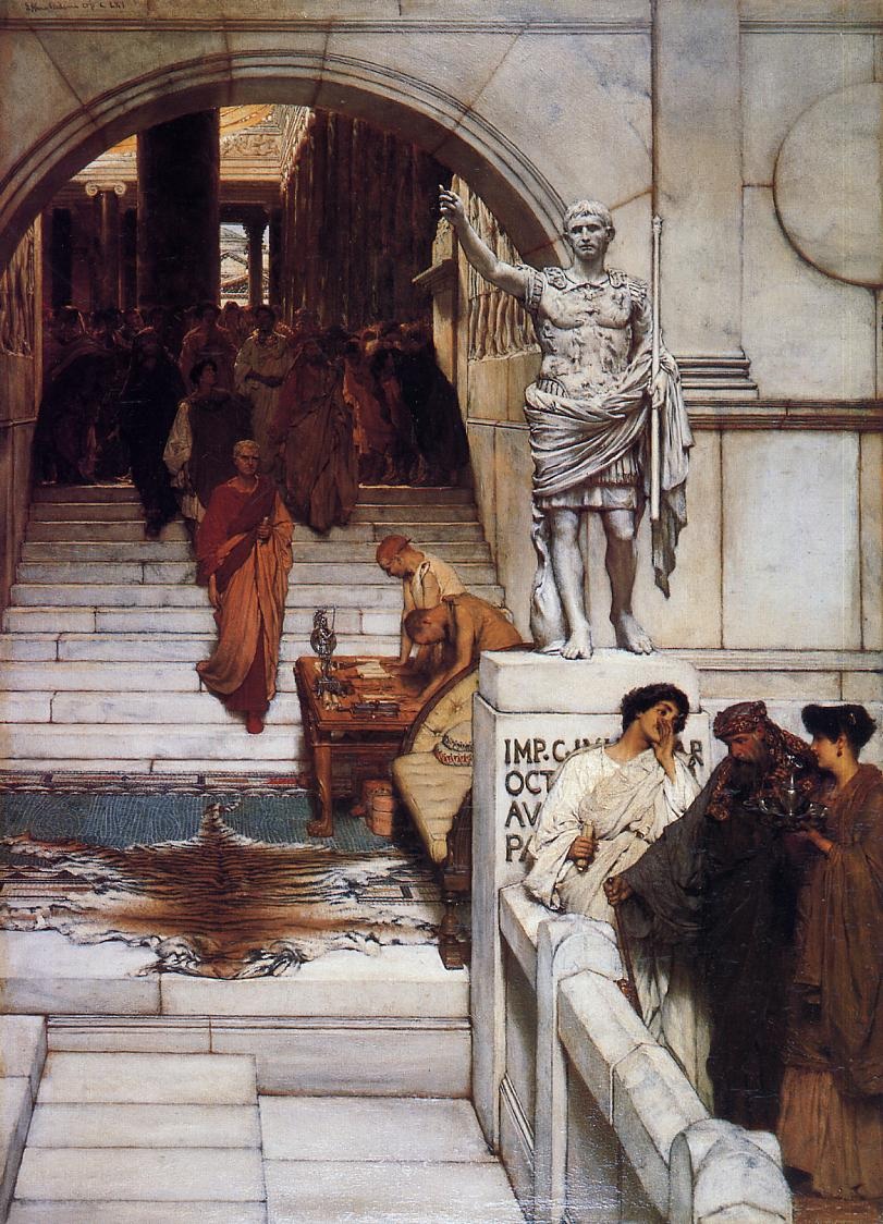 英国《An Audience at Agrippa's》阿尔玛·塔德玛 Lawrence Alma-Tadema