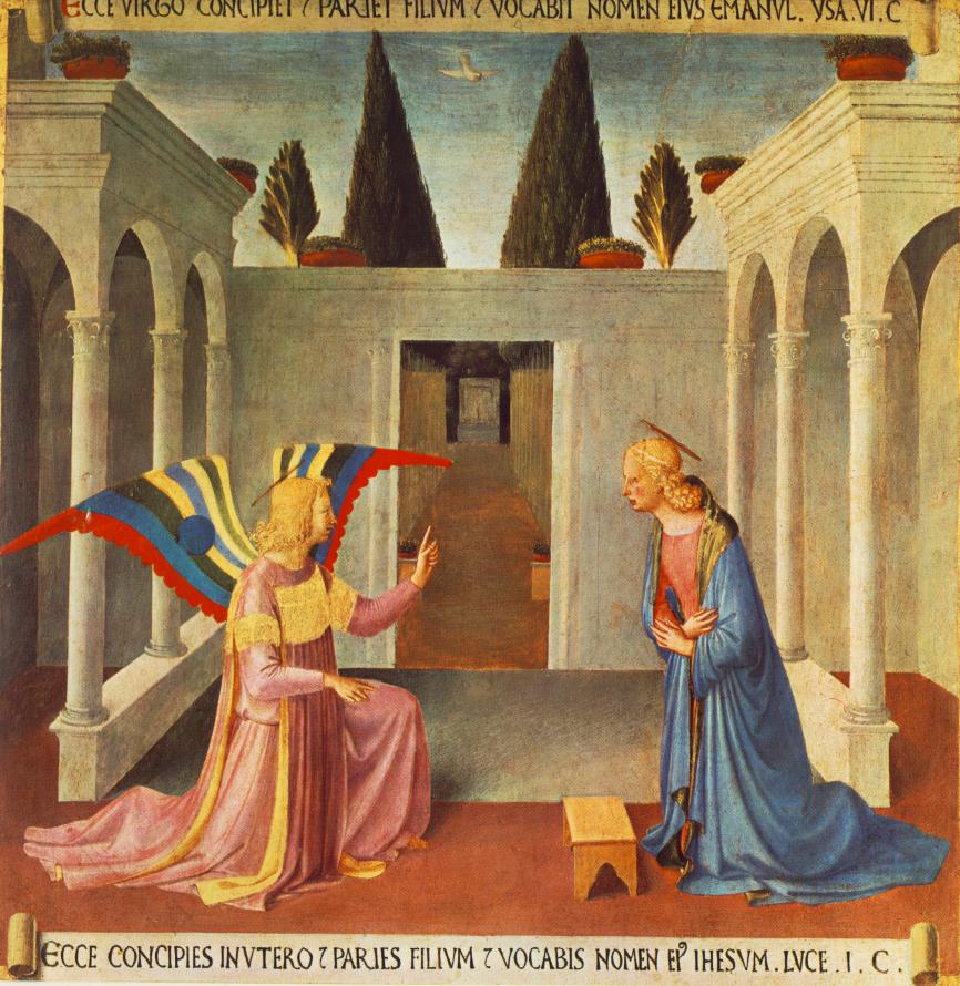 .意大利《Annunciation (from the paintings for the Armadio degli Argen》弗拉·安吉利科Fra Angelico