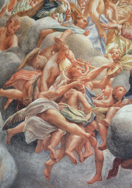 .意大利《Assumption of the Virgin, angelic musicians》科雷吉欧 Correggio