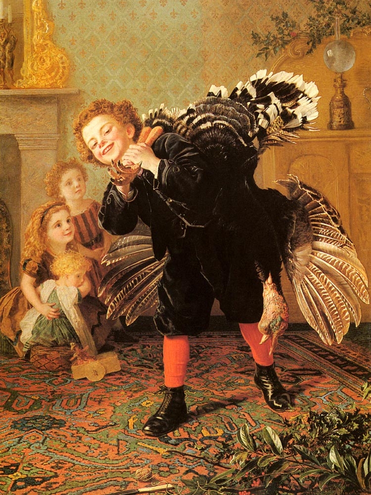 .英国《Christmas Time (Here's The Gobbler!)》苏菲·冈恩布里·安德森 Sophie Gengembre Anderson