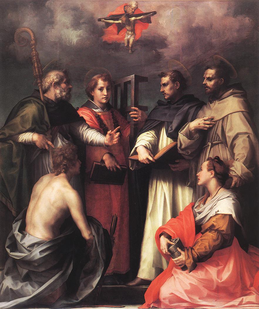 .意大利《Disputation over the Trinity》安德烈·德尔·萨托Andrea del Sarto