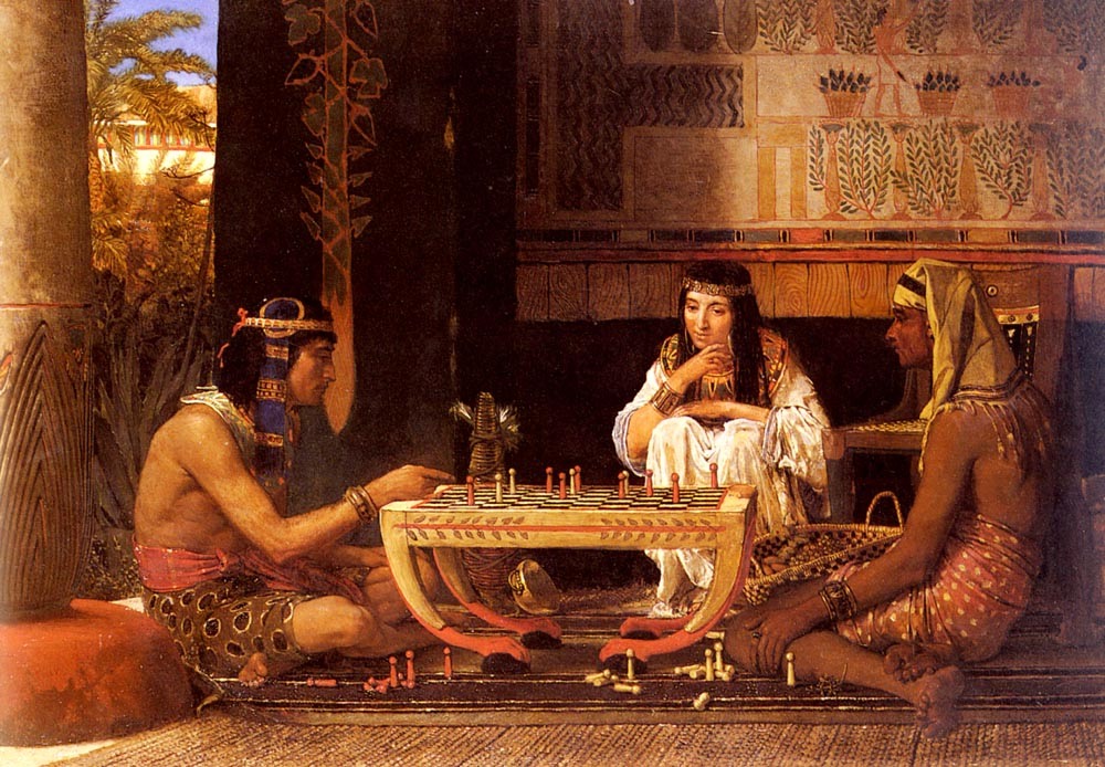 英国《Egyptian Chess Players》阿尔玛·塔德玛 Lawrence Alma-Tadema