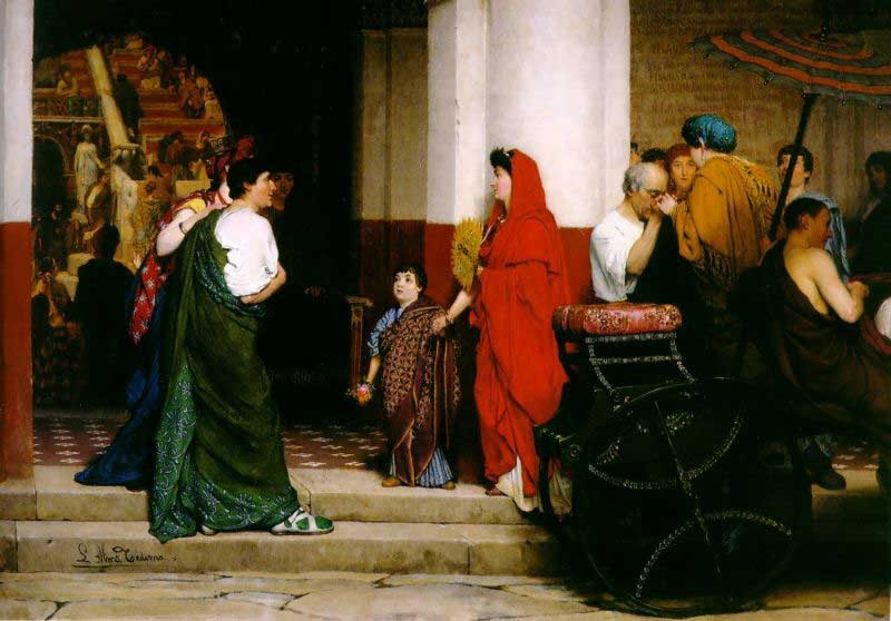 .英国《Entrance to a Roman Theatre》阿尔玛·塔德玛 Lawrence Alma-Tadema