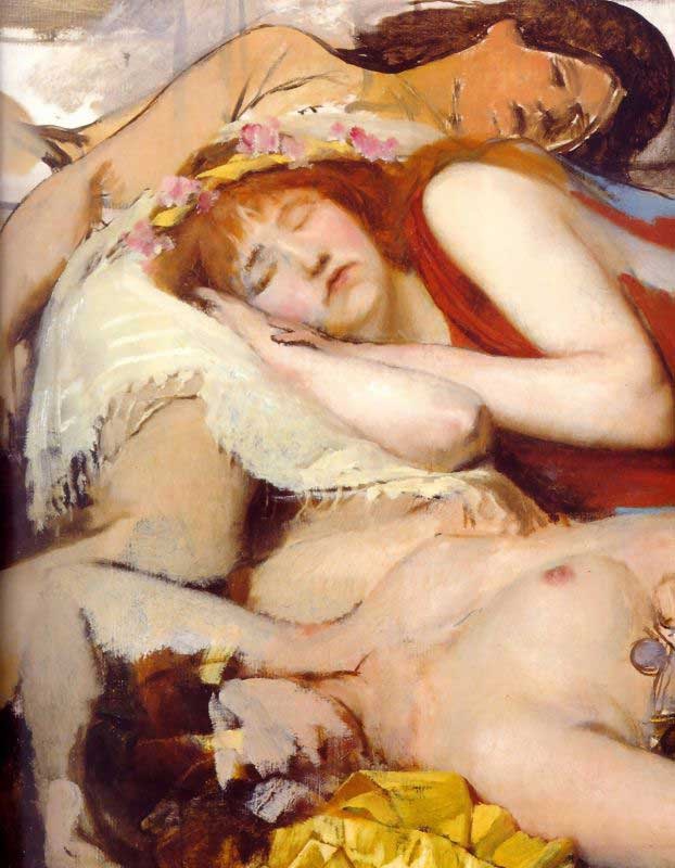 英国《Exhausted Maenides after the Dance》阿尔玛·塔德玛 Lawrence Alma-Tadema