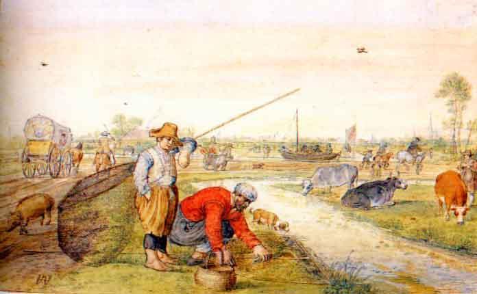.荷兰《Fisherman at a Ditch》亨利克·阿维坎普Hendrick Avercamp