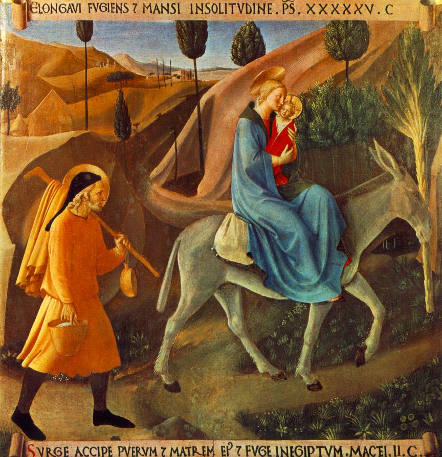 .意大利《Flight to Egypt (from the paintings for the Armadio degli Ar》弗拉·安吉利科Fra Angelico