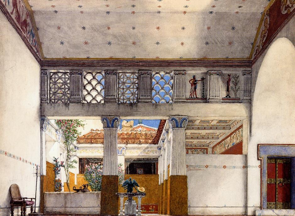英国《Interior of Caius Martius's House》阿尔玛·塔德玛 Lawrence Alma-Tadema