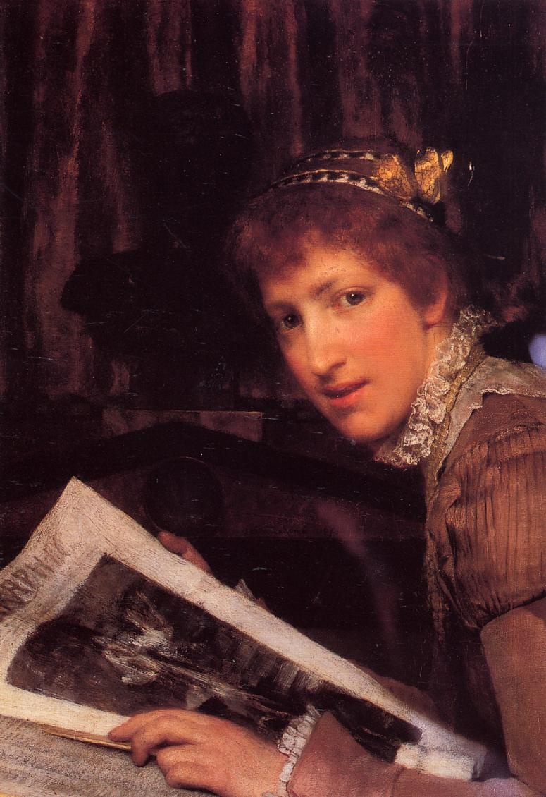 .英国《Interrupted》阿尔玛·塔德玛 Lawrence Alma-Tadema.