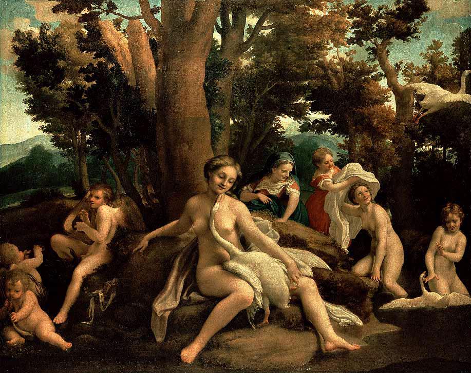 .意大利《Leda with the Swan》科雷吉欧 Correggio