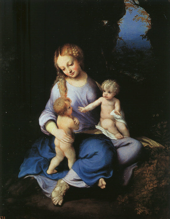 .意大利《Madonna and Child with the Young Saint John》科雷吉欧 Correggio